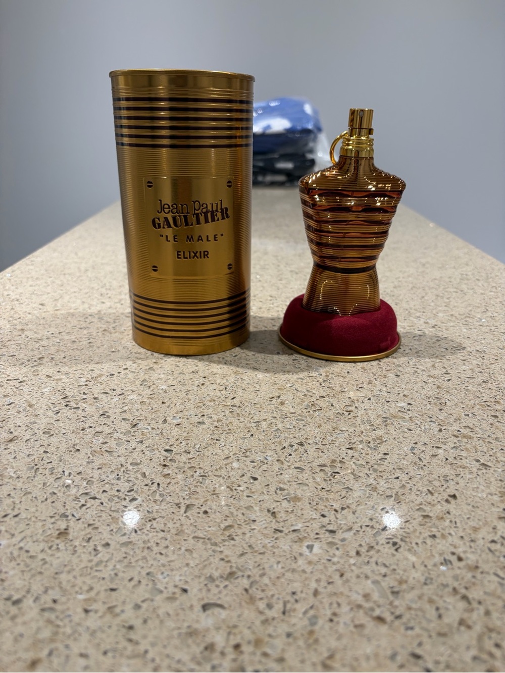 Jean Paul Gaultier Gold Torso Decorative Bottle with Red Base